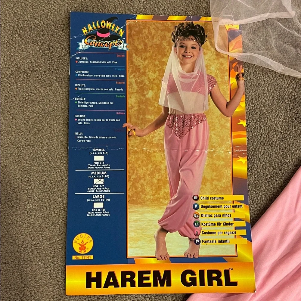 Pink Harem girl/genie costume VGUC size medium from Rubies Halloween Concepts.